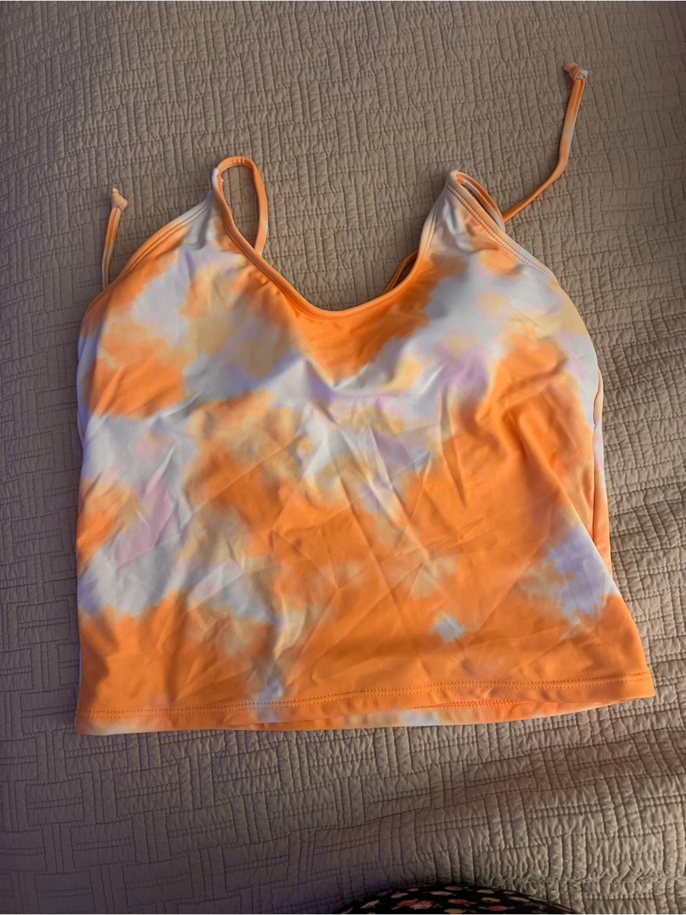 Centara Top | Tie Dye Neon Orange - M